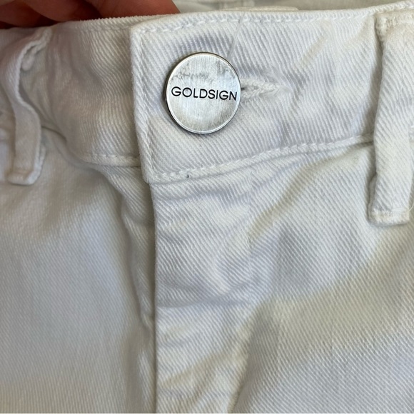 Goldsign ‘Glam’ Ankle Skinny Jeans in White Low Rise Stretchy Minimalist Sz 26 - Picture 12 of 16